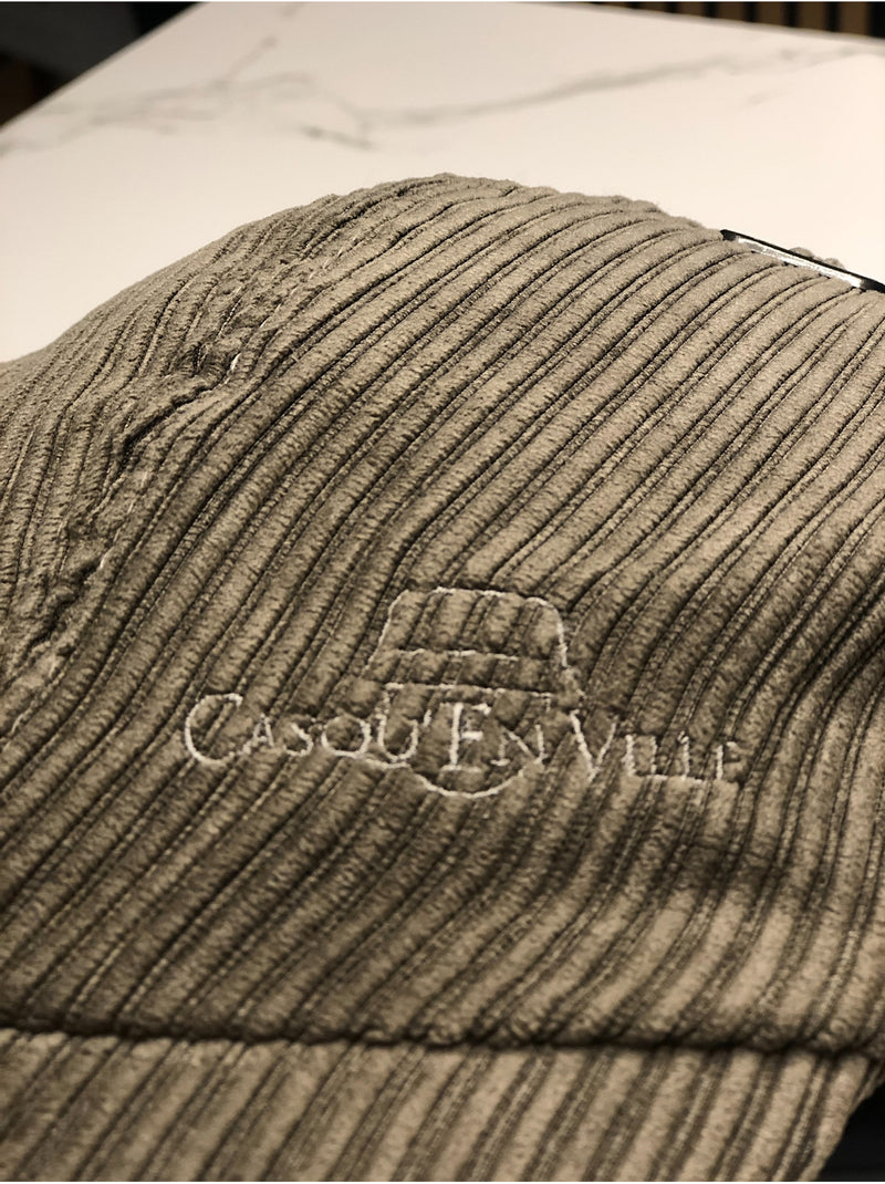 BEG BICYCLES CASQU’EN VILLE HIS & HERS CORDUROY FLAT CAP AND CYCLE HELMET