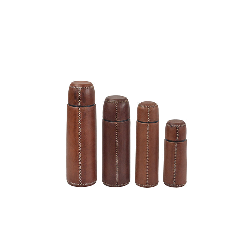 LARGE LEATHER FLASK