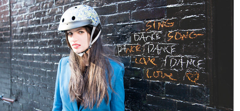 sawako fahrradhelm SAWAKO FURUNO FLORAL CREAM HELMET