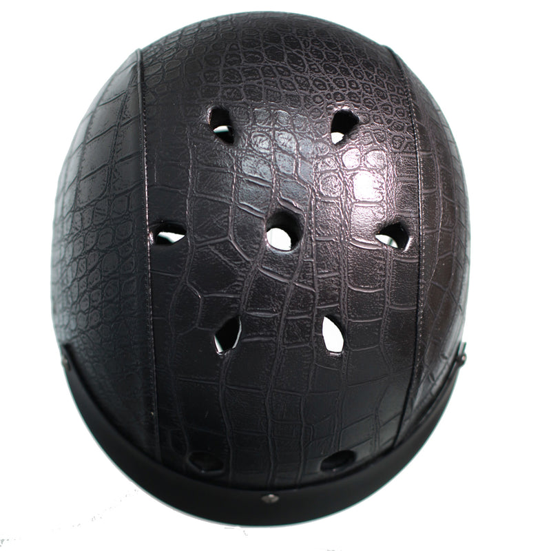 SAWAKO FURUNO BLACK CROCODILE HELMET