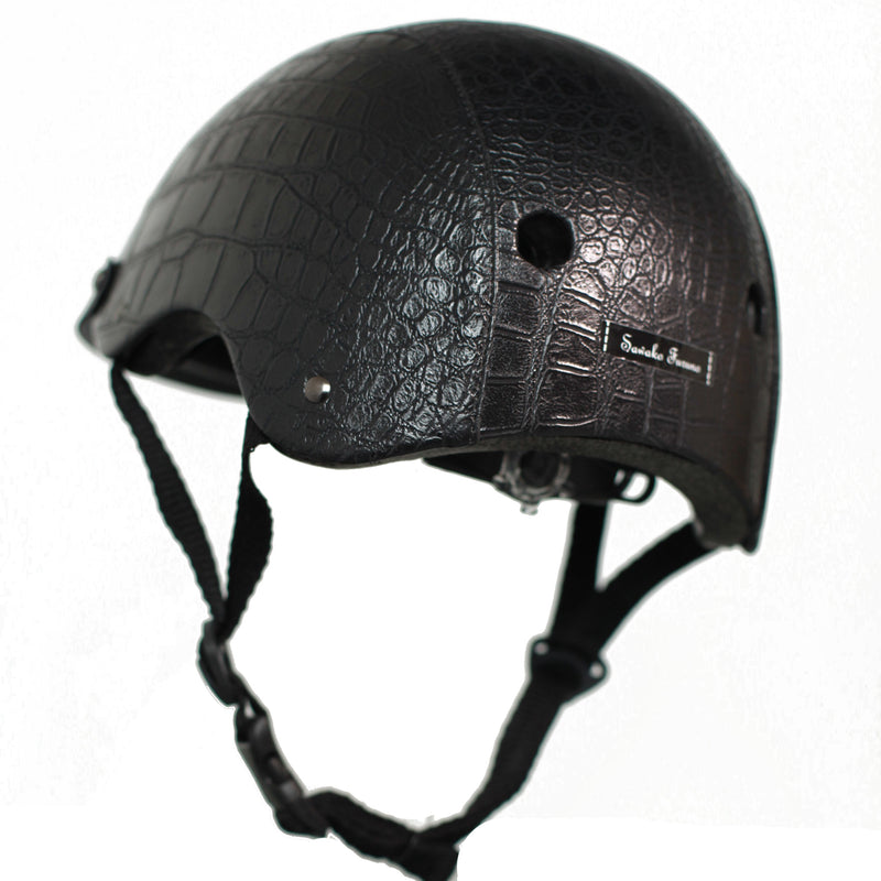 SAWAKO FURUNO BLACK CROCODILE HELMET