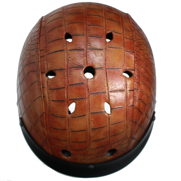 SAWAKO FURUNO TAN CROCODILE HELMET