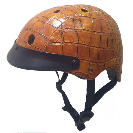 SAWAKO FURUNO TAN CROCODILE HELMET