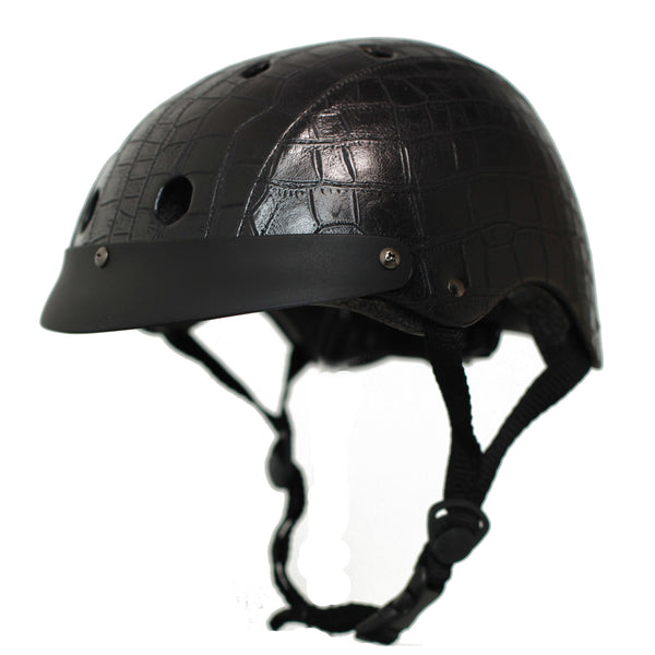 SAWAKO FURUNO BLACK CROCODILE HELMET