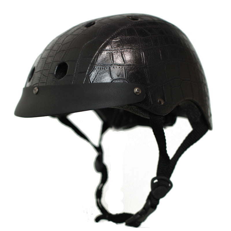 SAWAKO FURUNO BLACK CROCODILE HELMET