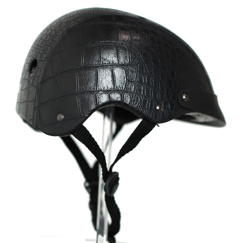 SAWAKO FURUNO BLACK CROCODILE HELMET