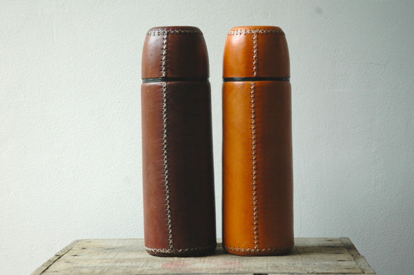 LARGE LEATHER FLASK
