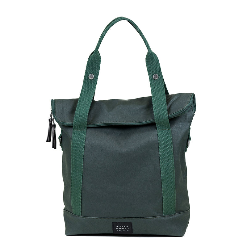 WEATHERGOODS CITY TOTE BAG PANNIER GREEN