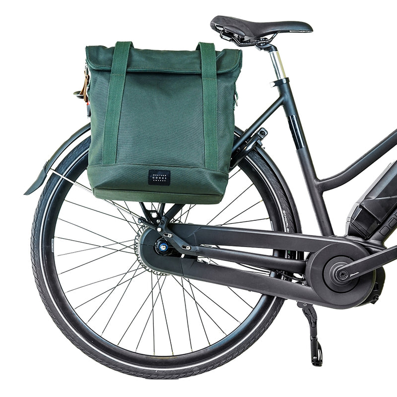 WEATHERGOODS CITY TOTE BAG PANNIER GREEN