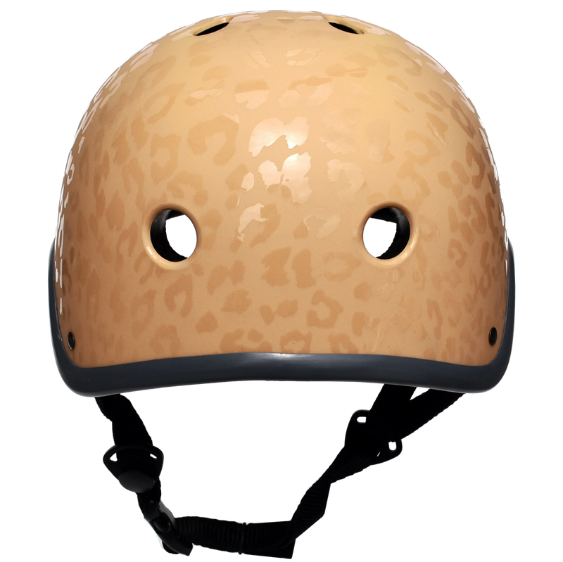 Leopard print bike shop helmet