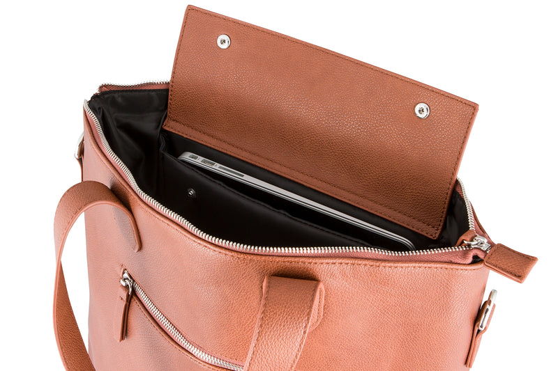 WEATHERGOODS URBAN TOTE BICYCLE PANNIER COGNAC